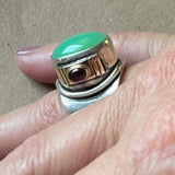 Lover of Truth Ring - Chrysoprase & Garnet