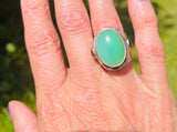 Lover of Truth Ring - Chrysoprase & Garnet