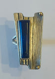 The Night Sky - Lapis Stone Ring - Sterling/18KT Yellow Gold