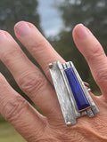 The Night Sky - Lapis Stone Ring - Sterling/18KT Yellow Gold
