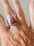 The Dreamer - Sterling Silver - Orange Agate Ring