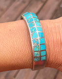 The Protector - Silver Turquoise Cuff Bracelet