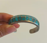 The Protector - Silver Turquoise Cuff Bracelet