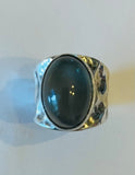 The Visionary - Silver Cabochon Cat's Eye Ring