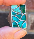 Rectangular Mosaic Turquoise Ring